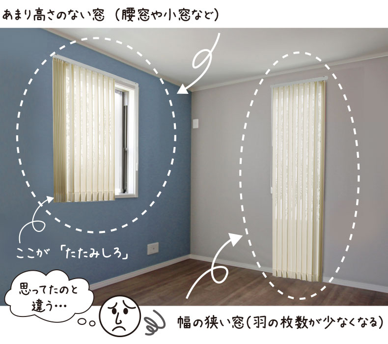 バーチカルブラインドのおすすめしないパターン